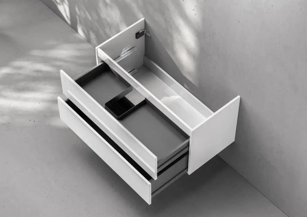 Saisonangebot Unterschrank Intarbad Deluxe als Zubehör für Waschtisch Catalano New Zero 100cm mit Ablage rechts