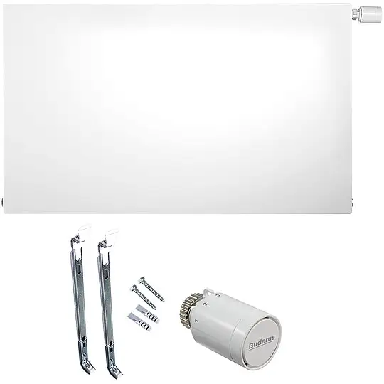 Sale Buderus Ventil-Heizkörper Logatrend VCM-Plan.2 H 900 L 700 Typ 33 - 1814/1131 Watt - Set mit Thermostatkopf