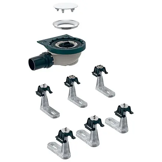 Geberit Duschwannenablauf für Setaplano mit 6 Füßen Sperrwasser Höhe 50 mm, Ø 50 - 154013001 Garantierte Lieferung