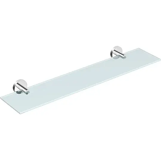 Meistverkauft Ablagekonsole Eldrid, 600 mm, Glas satiniert, Messing verchromt - 93 135 77