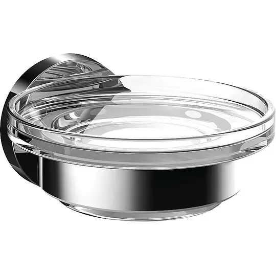Schneller Versand Seifenhalter emco round, Glasteil satiniert, chrom - 433000100