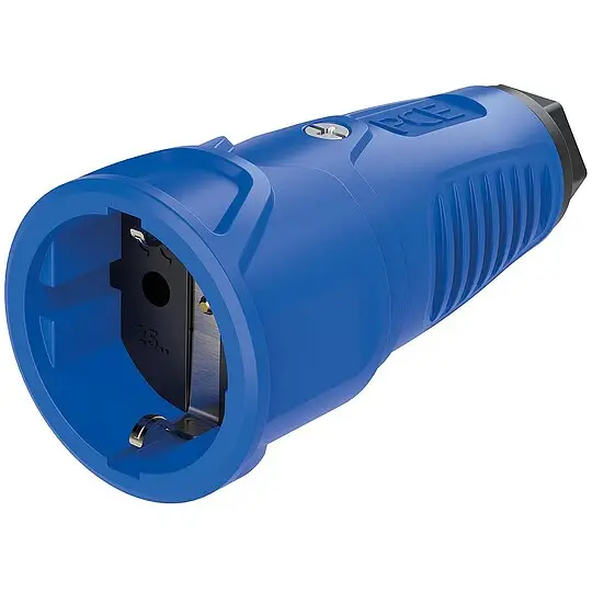 Schutzkontaktkupplung Vollgummi (blau/schwarz) Aktuell