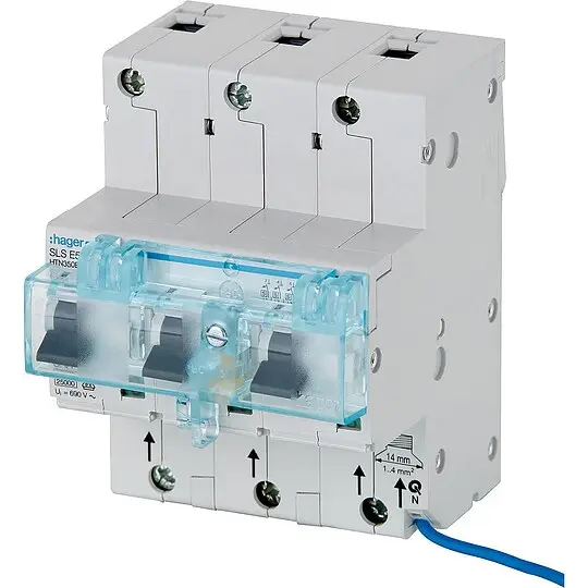 Neue Kollektion Leitungsschutzschalter Hager 3P, 50A, Hutsch. HTN350E