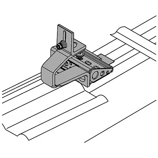 Viessmann Befestigungssatz für 1 Flachkollektor senkrecht für Dachpfannen-Eindeckung mit Konterlattung - 0,75 kN/m² - Z012869 Preisknaller