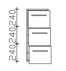 Pelipal Neutrales Bad-Highboard - 3 Auszüge - Breite wählbar Bestseller
