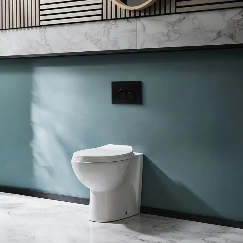 Echt Ovale Stand Toilette inkl. Sitz mit Absenkautomatik exkl. Spülkasten - Select