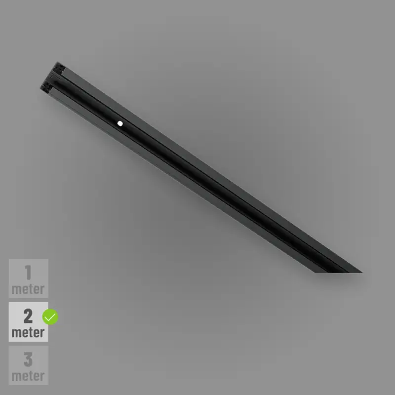 Letzte Chance SLV 1-Phasen Hochvolt-Stromschiene 2m schwarz 230V Aufbauschiene