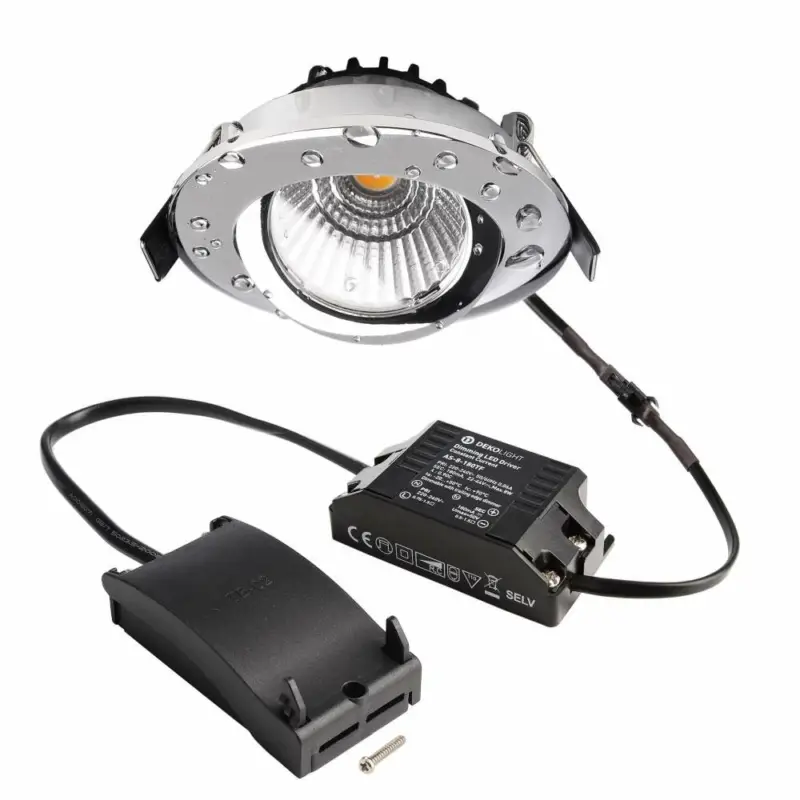 Deko-Light Deckeneinbauleuchte, Dione IP, 8,5 W, DIM, 2700 K, Chrom, 220-240 V/AC, 50 / 60 Hz Zertifiziert