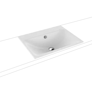 Jetzt Bestellen Kaldewei SILENIO Einbauwaschtisch, alpinweiß, Perl-Effekt, 600x460 mm, Randhöhe 14 mm