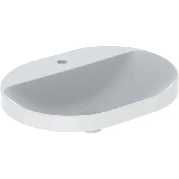Zertifiziert Einbauwaschtisch „Variform“ 60 × 45 cm in weiß alpin