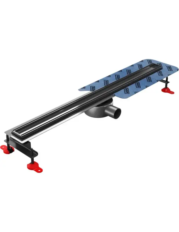 Niedrige Duschrinne mit Sekundärentwässerung 100 cm Wiper Elite Slim Pure(befliesbar) Nur Heute