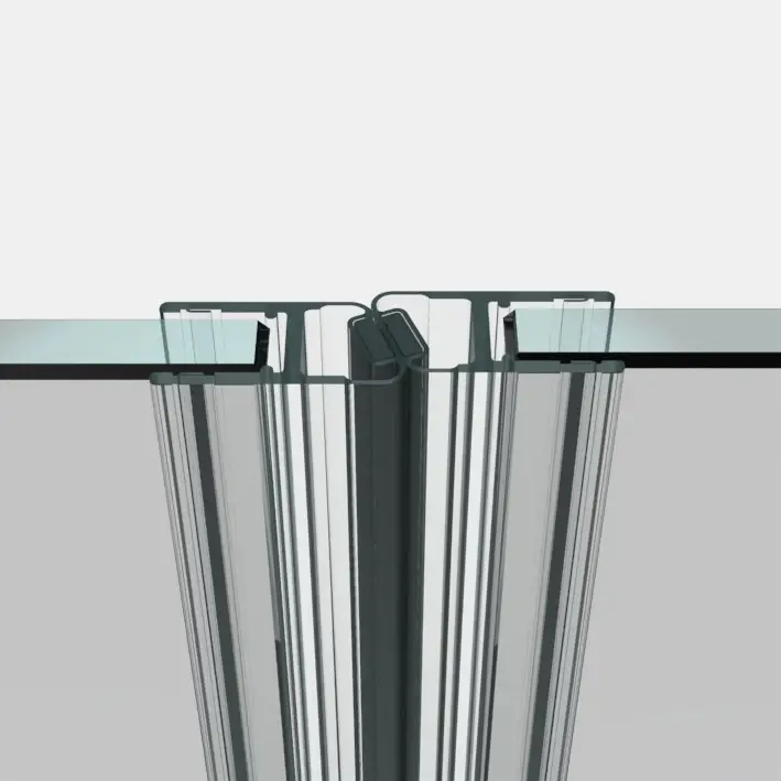 Neu Im Sortiment Magnetdichtung 180° Glas-Glas, anschlagend für Duschen