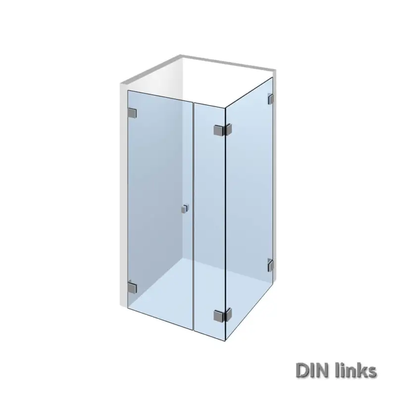 Neu Glasdusche Nivello+ 10-203, 1flg. Duschtür mit Festteil in eine Ecke