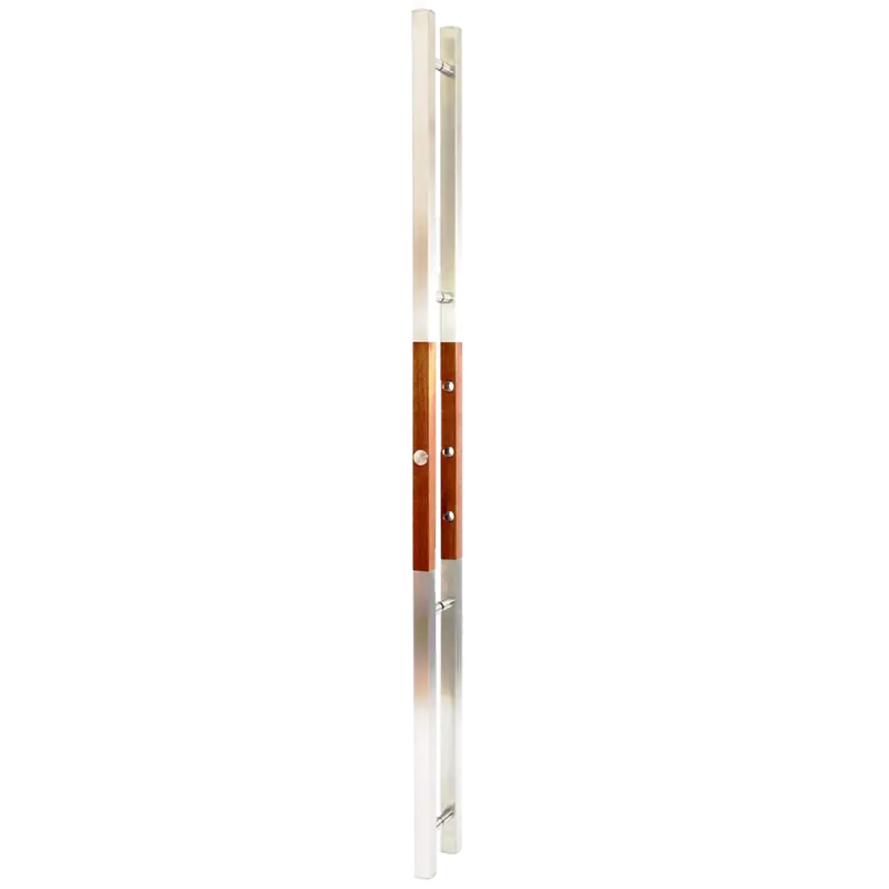 Türgriff aus Holz und Edelstahl - Griffbereich eckig Neue Kollektion
