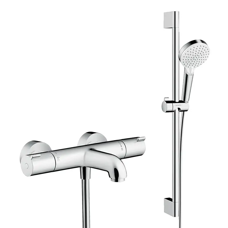 Hansgrohe Ecostat Thermostat Badewannenarmatur Set Crometta 100 Vario Brausegarnitur Direkt Vom Hersteller