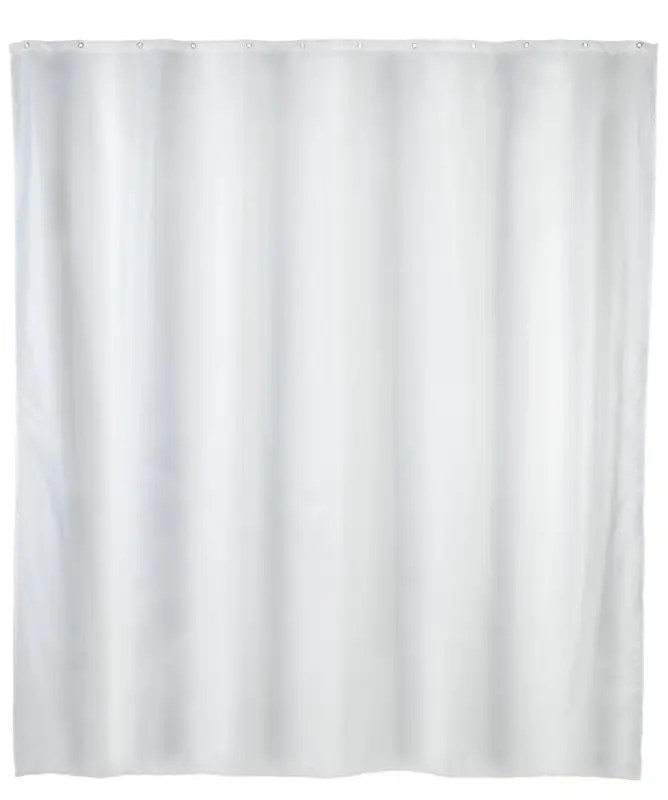 Schneller Versand Anti-Schimmel Duschvorhang Uni WhiteTextil (Polyester), 120 x 200 cm, waschbar