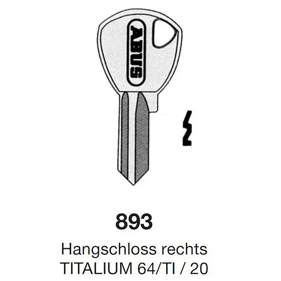 Schlüsselrohling ABUS 893 Kracherpreis