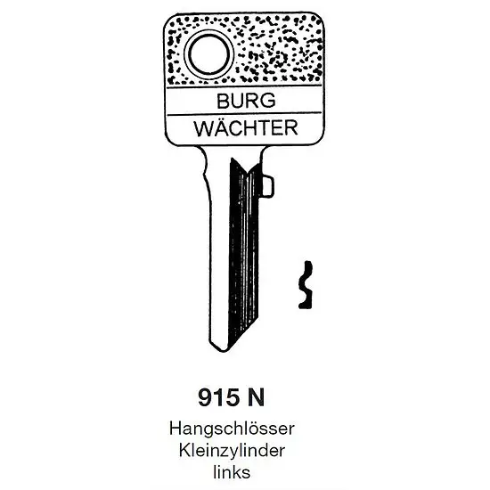 Mega-Angebot Schlüsselrohling Burg Wächter 915 N