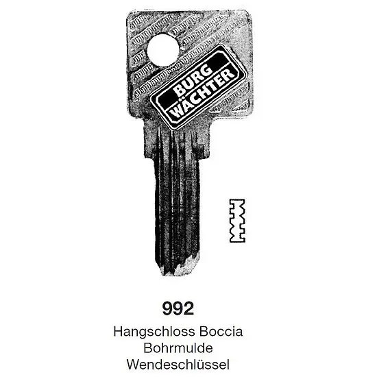 Saisonangebot Schlüsselrohling Burg Wächter 992