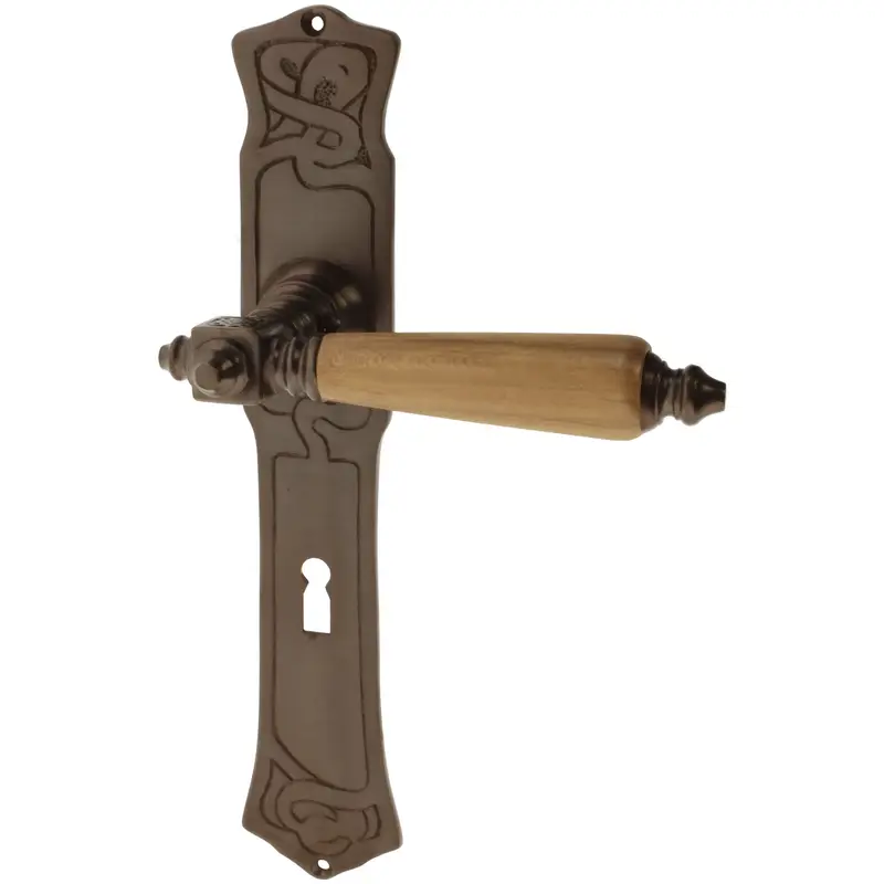 Preisknaller Zimmertürgarnitur Burga in Messing, antik