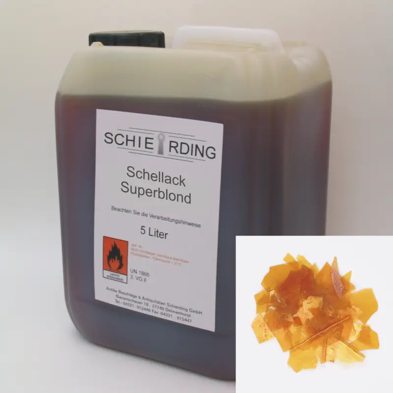 Begrenztes Angebot Gelöster Schellack superblond 5 Liter Serie LA003